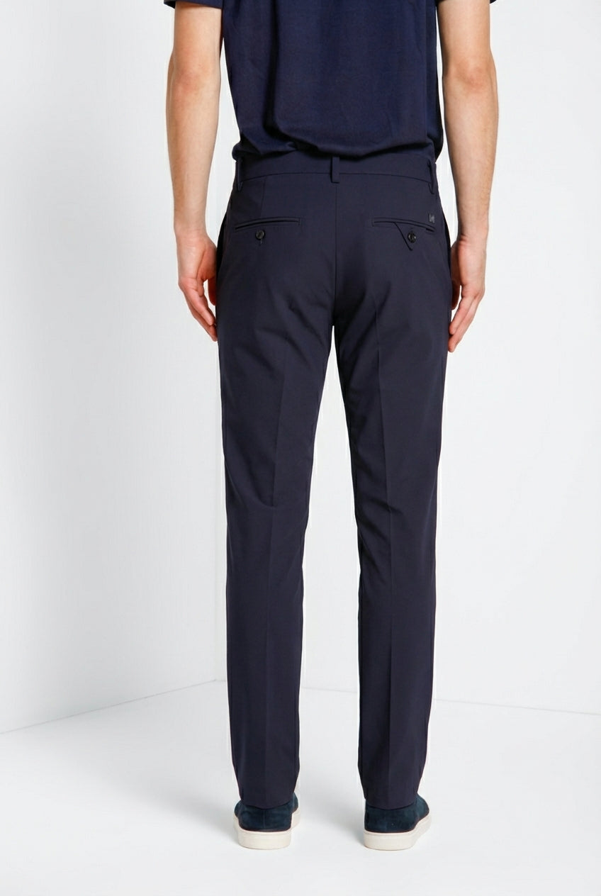 Milano Dynamic pantalón chino jogger hombre en jersey super técnico extra slim fit