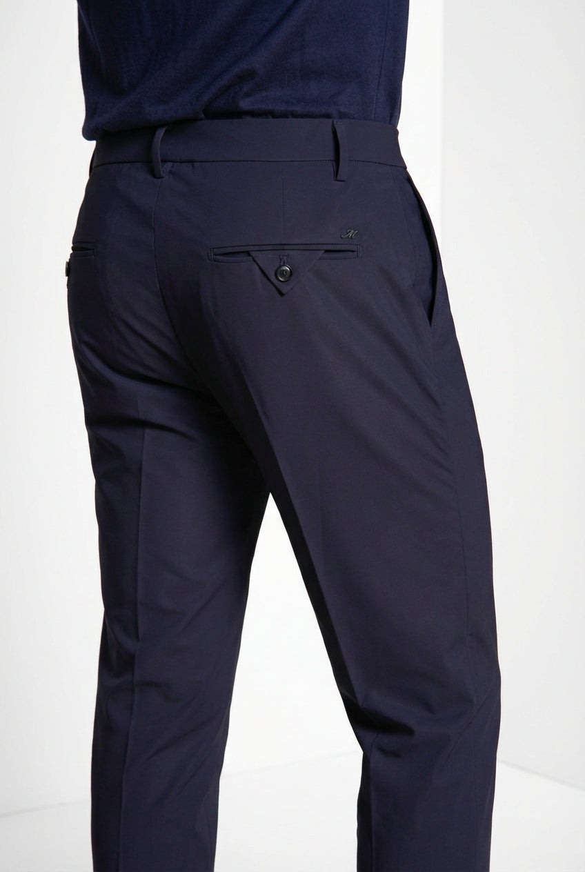 Milano Dynamic pantalón chino jogger hombre en jersey super técnico extra slim fit