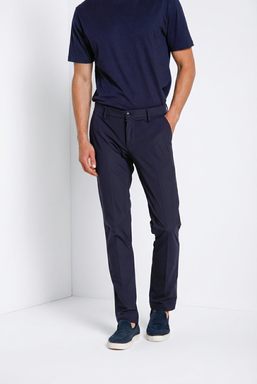 Milano Dynamic pantalón chino jogger hombre en jersey super técnico extra slim fit