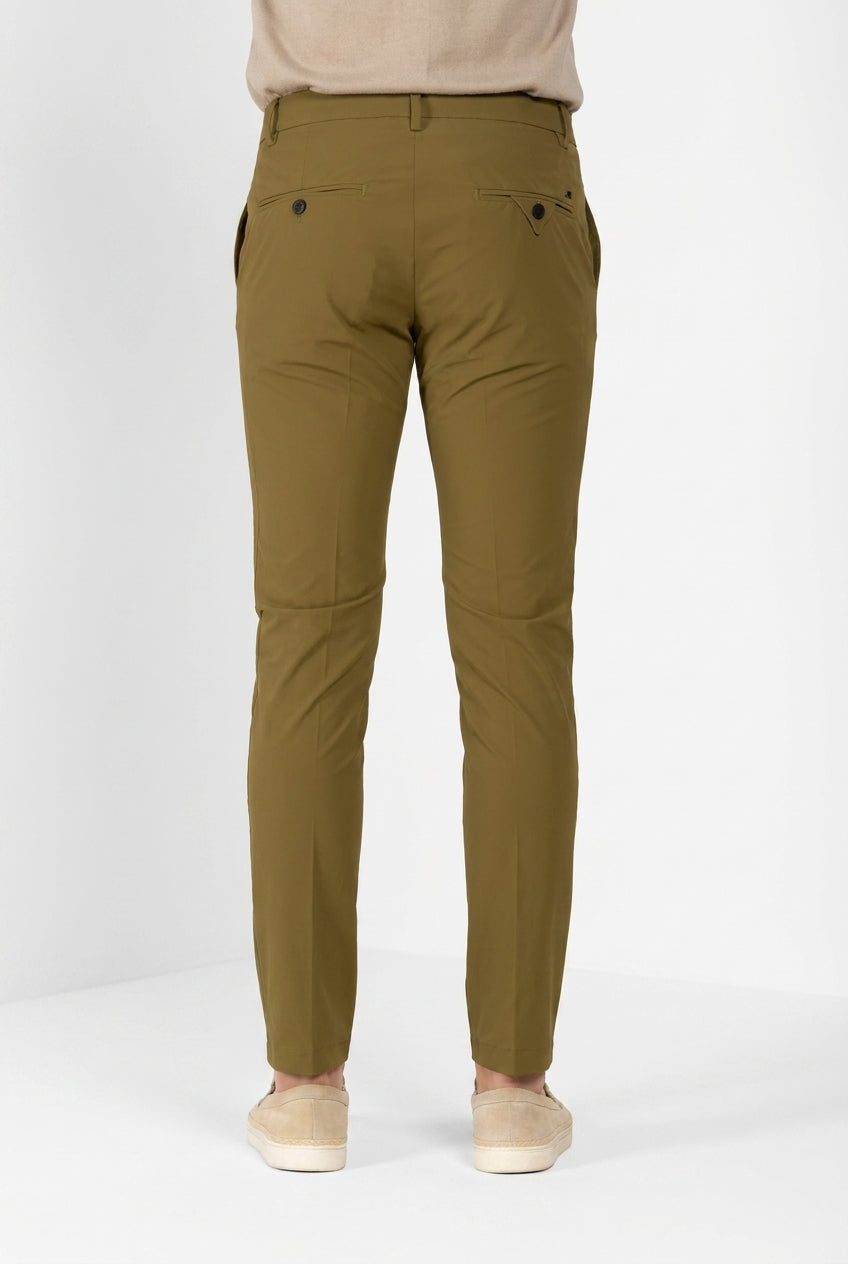 Milano Dynamic pantalon chino jogger homme en jersey super technique extra slim fit
