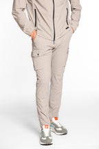 Chile Athleisure man cargo pants in super technical jersey carrot fit