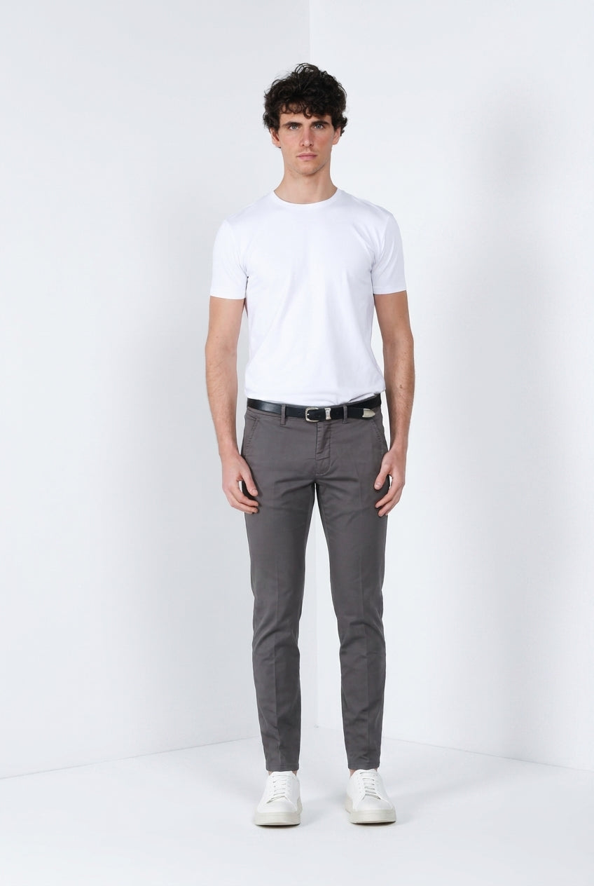 Torino Travel pantalón chino hombre en satén técnico travel stretch slim fit