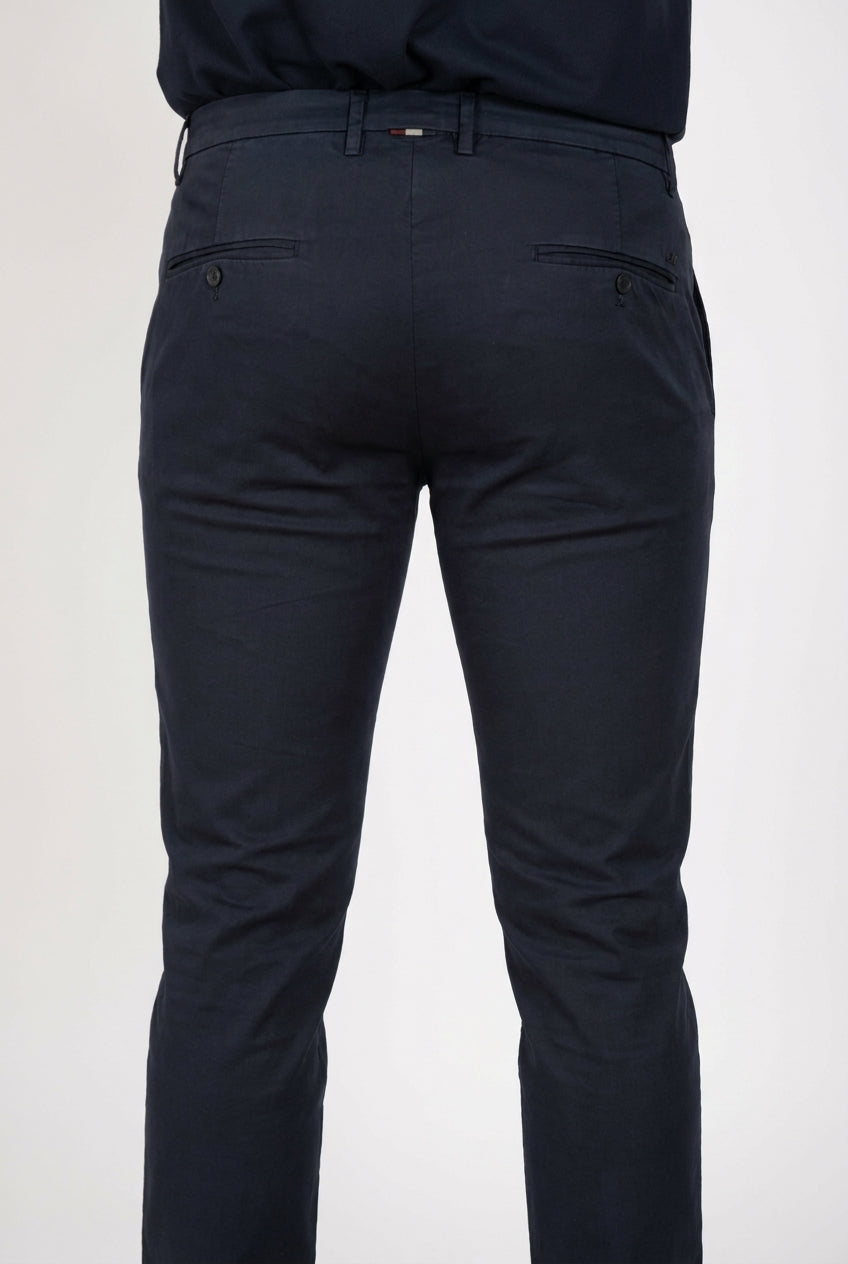 Torino Travel pantalón chino hombre en raso técnico travel stretch slim fit