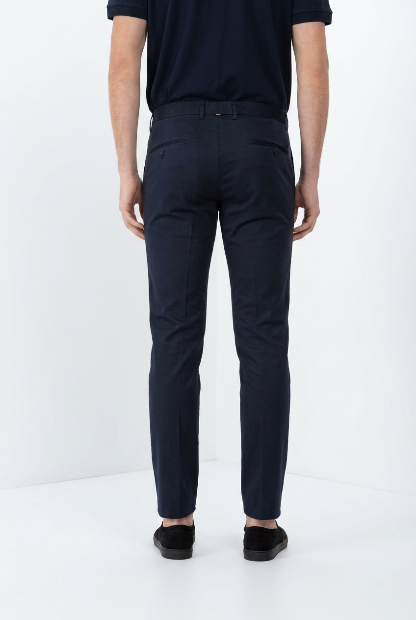 Torino Travel pantalón chino hombre en raso técnico travel stretch slim fit