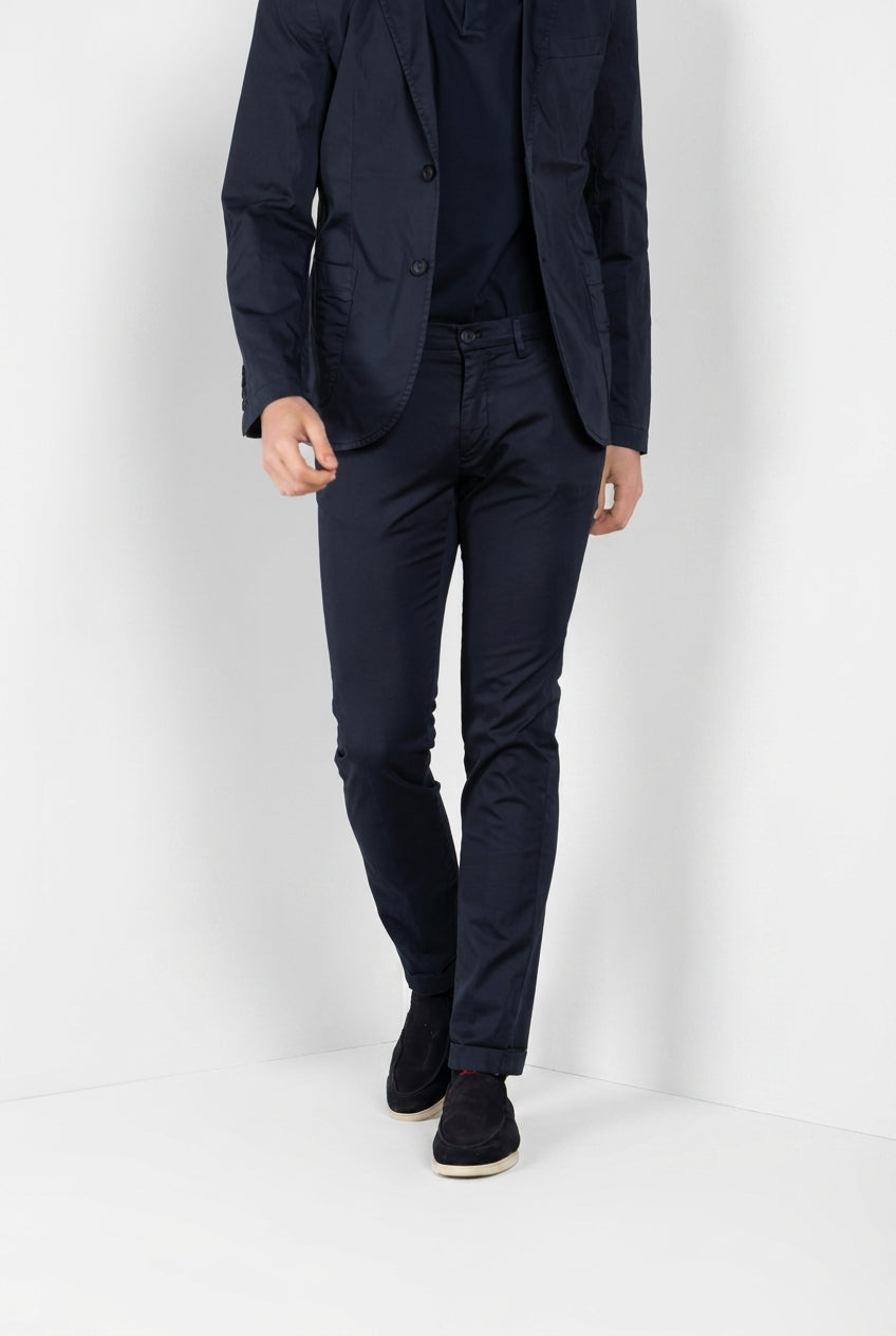 Torino Travel pantalon chino homme en satin technique travel stretch slim fit