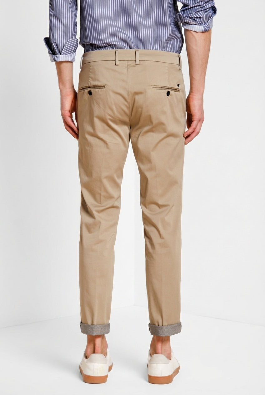 Torino Travel Hose Chino Herren aus technischem Travel Stretch Satin slim fit