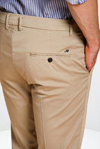 Torino Travel pantalon chino homme en satin technique travel stretch slim fit