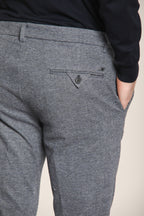 Foto 2 Torino Jog pantalone chino uomo in jersey con fantasia resca slim fit