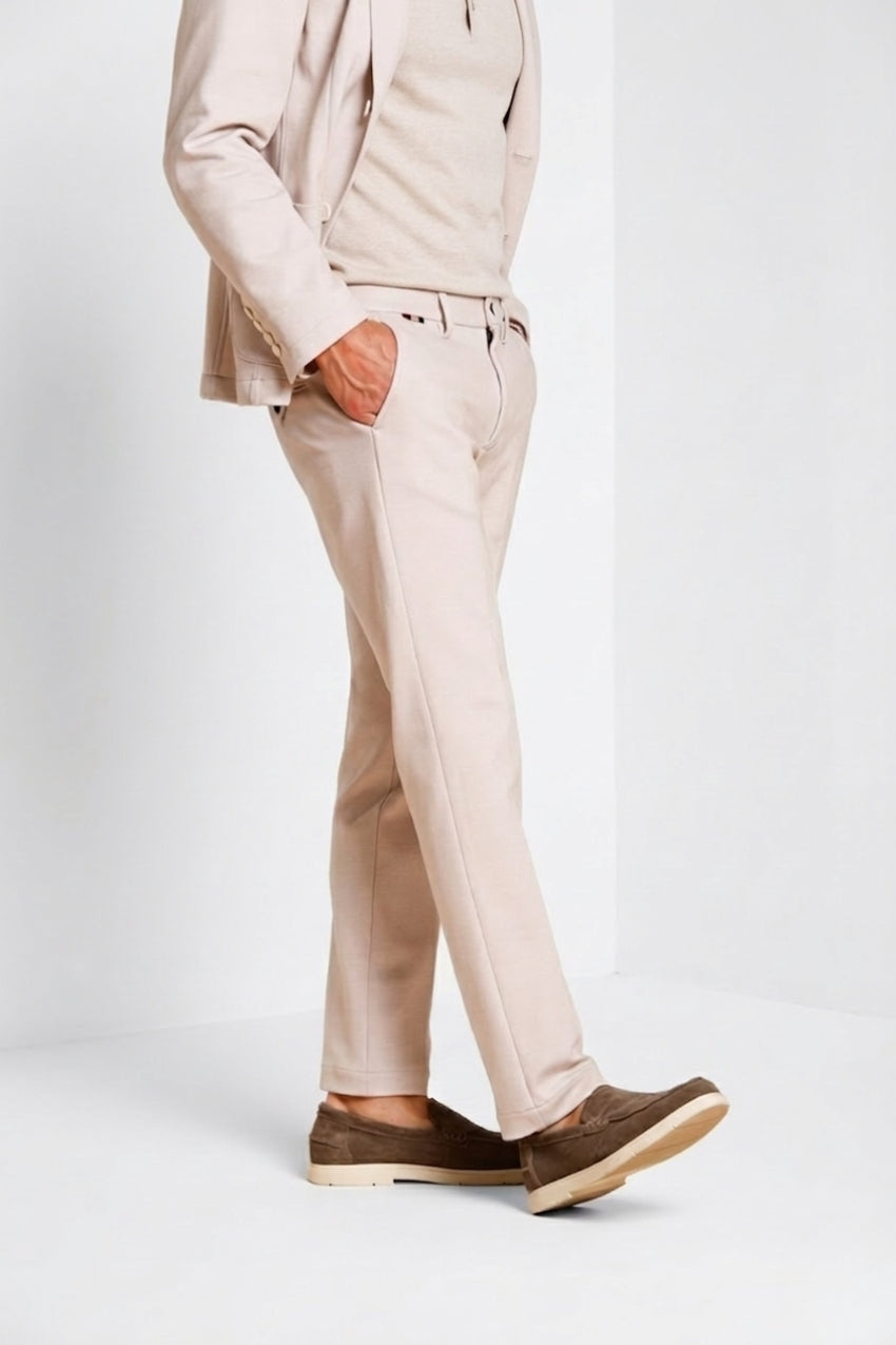 Torino Jog pantalon chino jogger homme en jersey piqué stretch slim fit