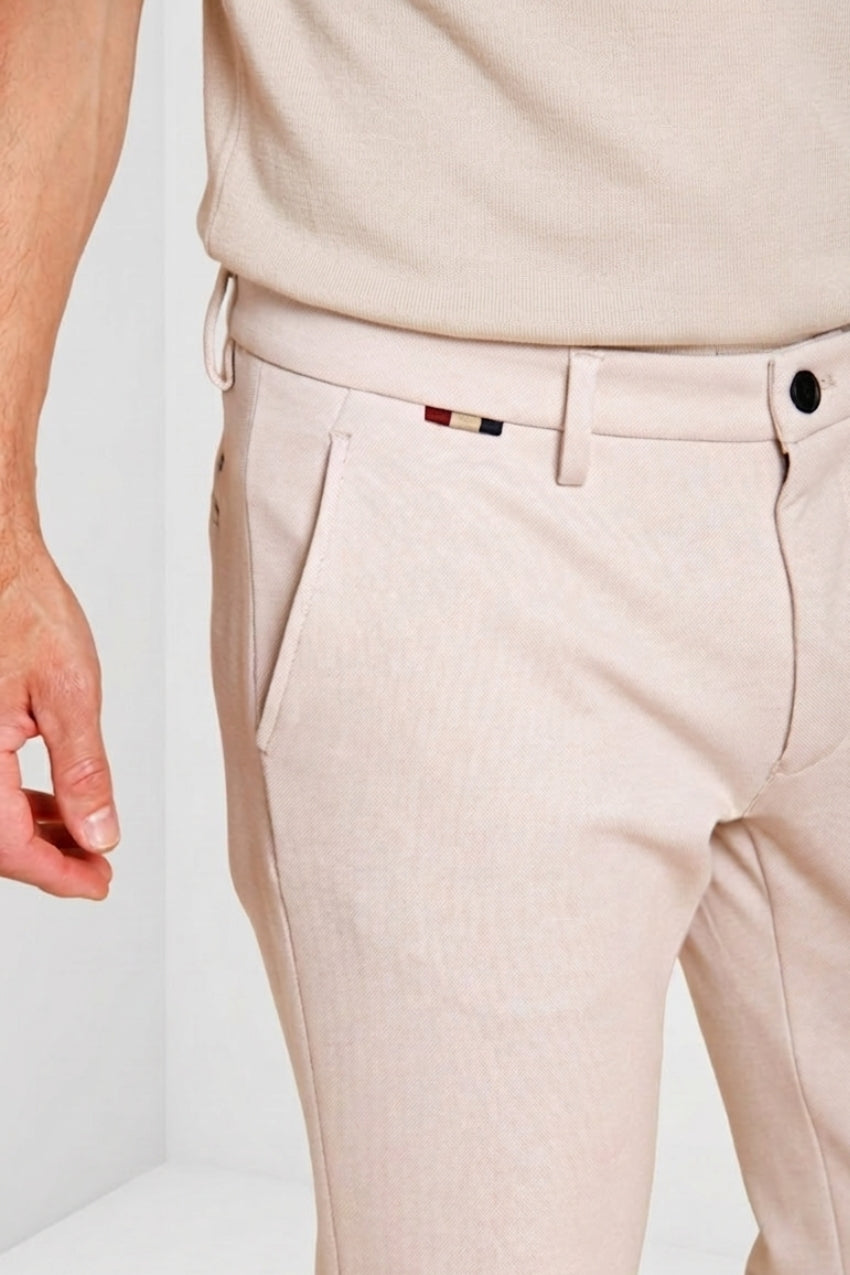 Torino Jog men's chino jogger pants in stretch piqué jersey slim fit
