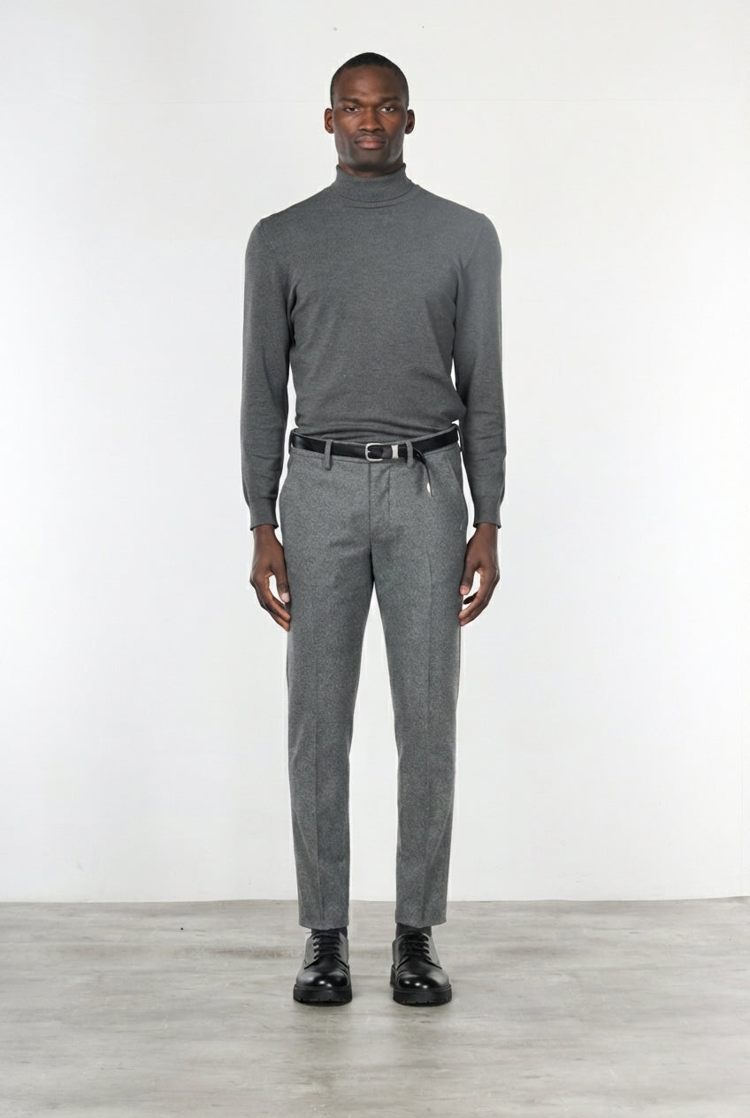 Torino Jog men’s chino pants in flannel jersey with slim fit