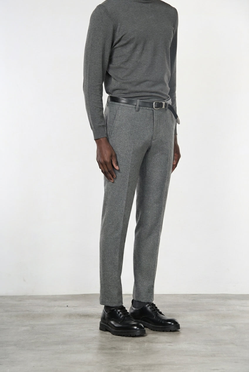 Torino Jog men’s chino pants in flannel jersey with slim fit