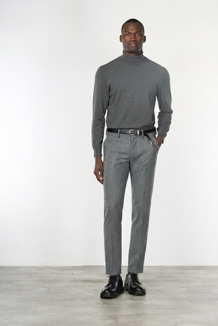 Torino Jog men’s chino pants in flannel jersey with slim fit