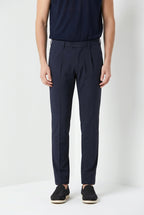 Torino 1 Pinces Dynamic pantalón chino jogger hombre en jersey súper técnico slim fit