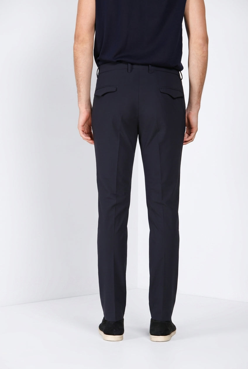Torino 1 Pinces Dynamic pantalón chino jogger hombre en jersey súper técnico slim fit