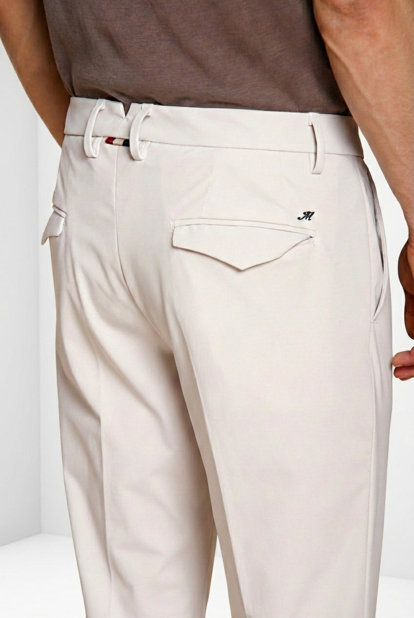 Torino 1 Pinces Dynamic men's chino jogger pants in super technical jersey slim fit