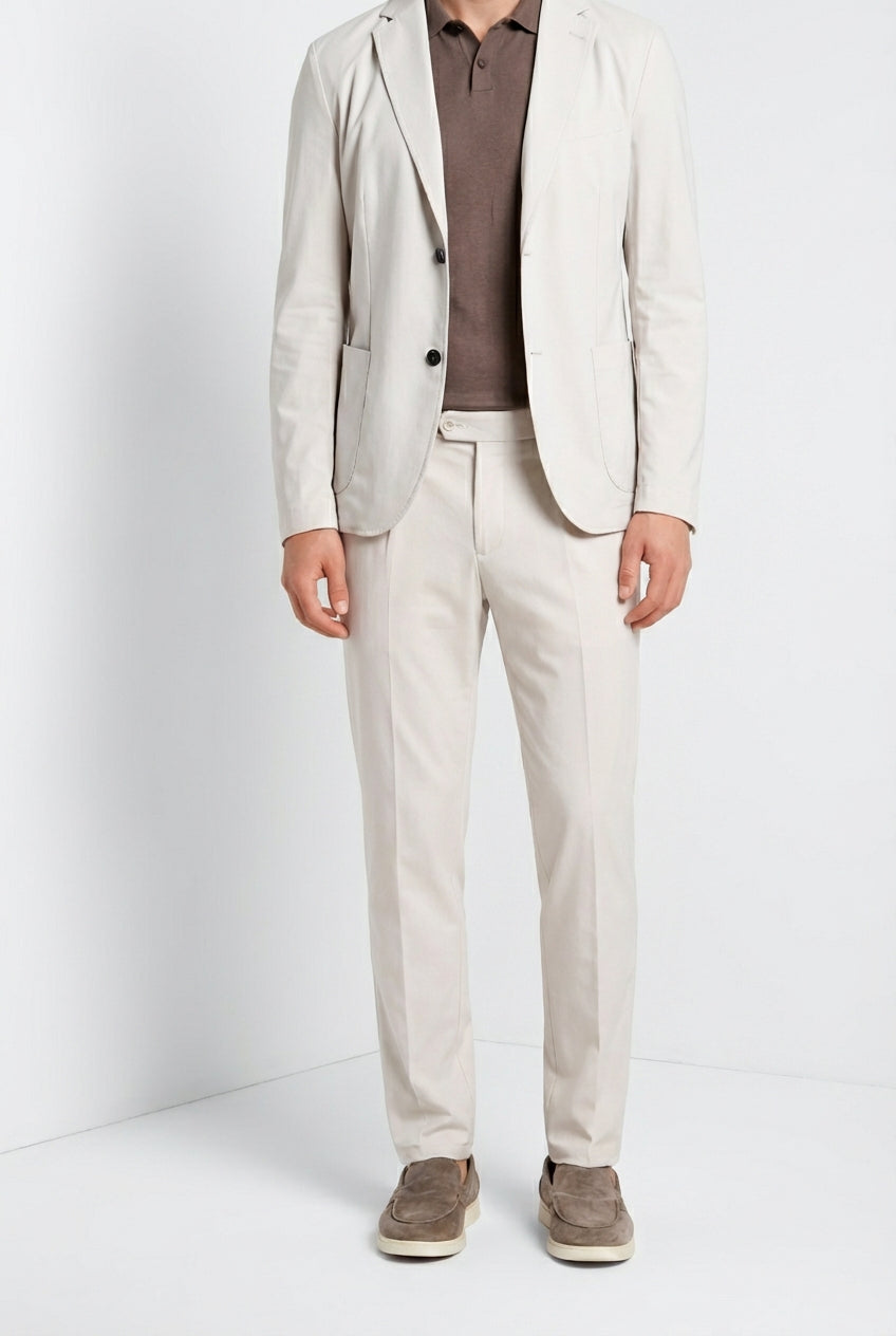 Torino 1 Pinces Dynamic men's chino jogger pants in super technical jersey slim fit