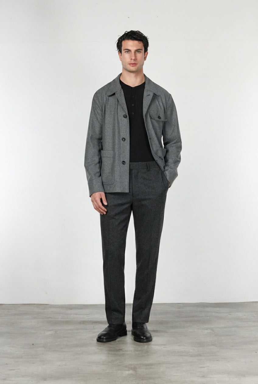 Chelsea men’s chino pants in flannel jersey with relaxed fit