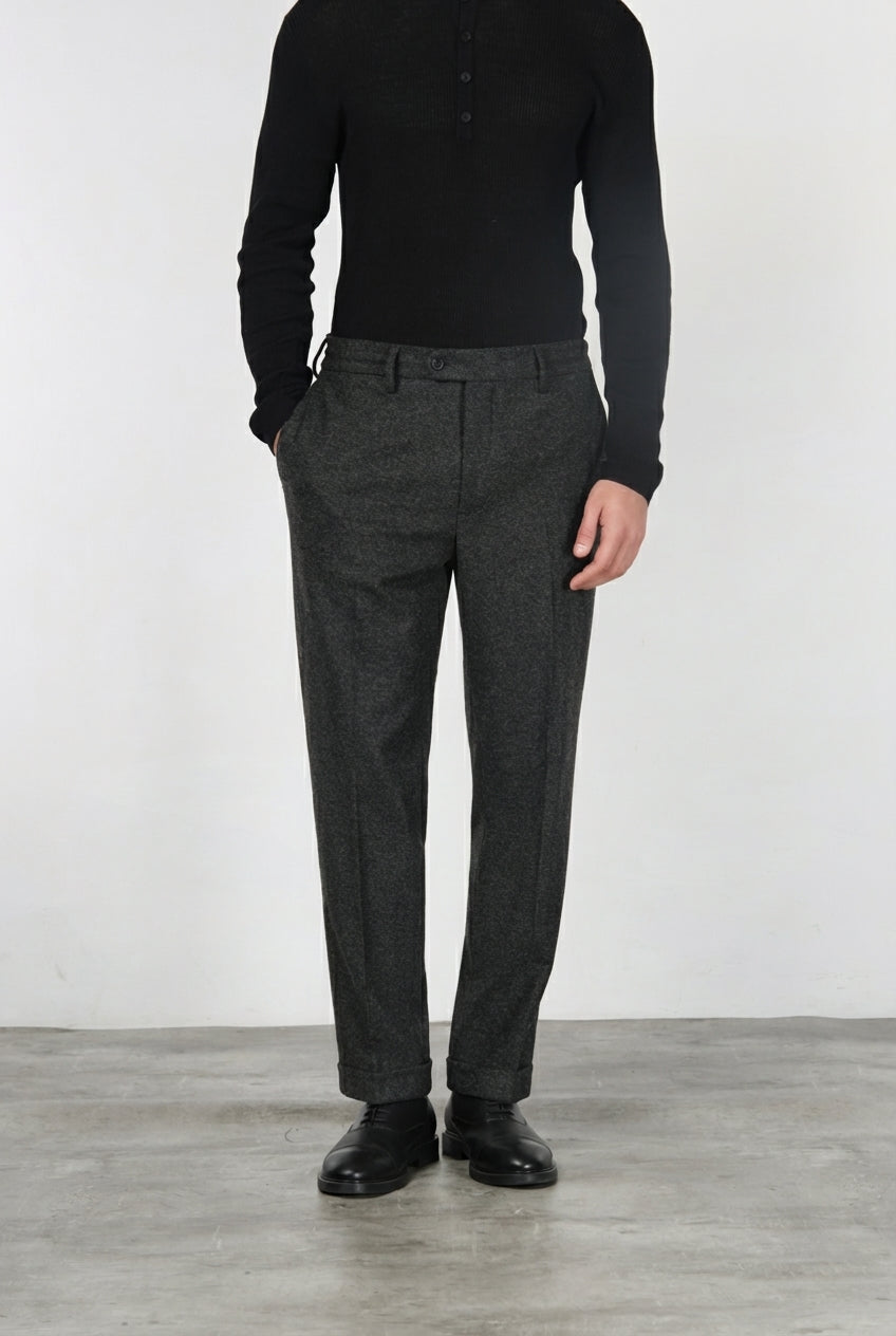 Chelsea men’s chino pants in flannel jersey with relaxed fit