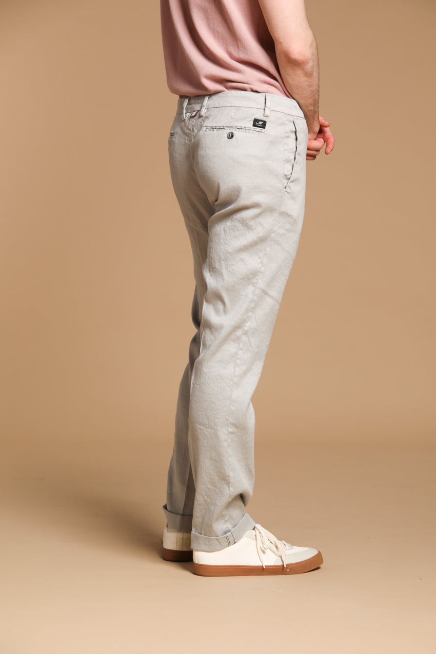 New York pantalon chino homme en lin et twill de coton regular fit