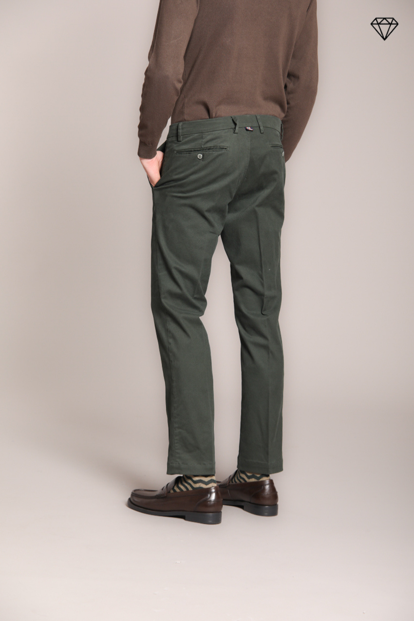 New York pantalone chino uomo in gabardina stretch regular fit ①
