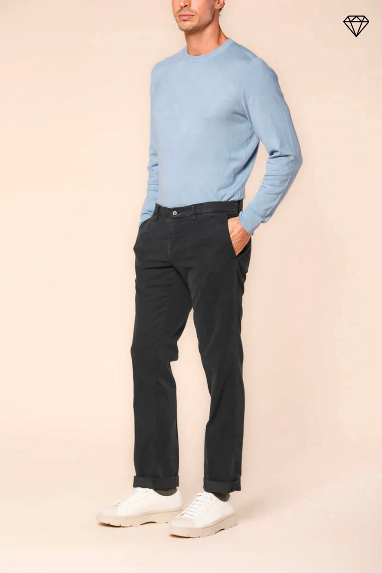 New York pantalón chino hombre en gabardina stretch ajuste regular ①