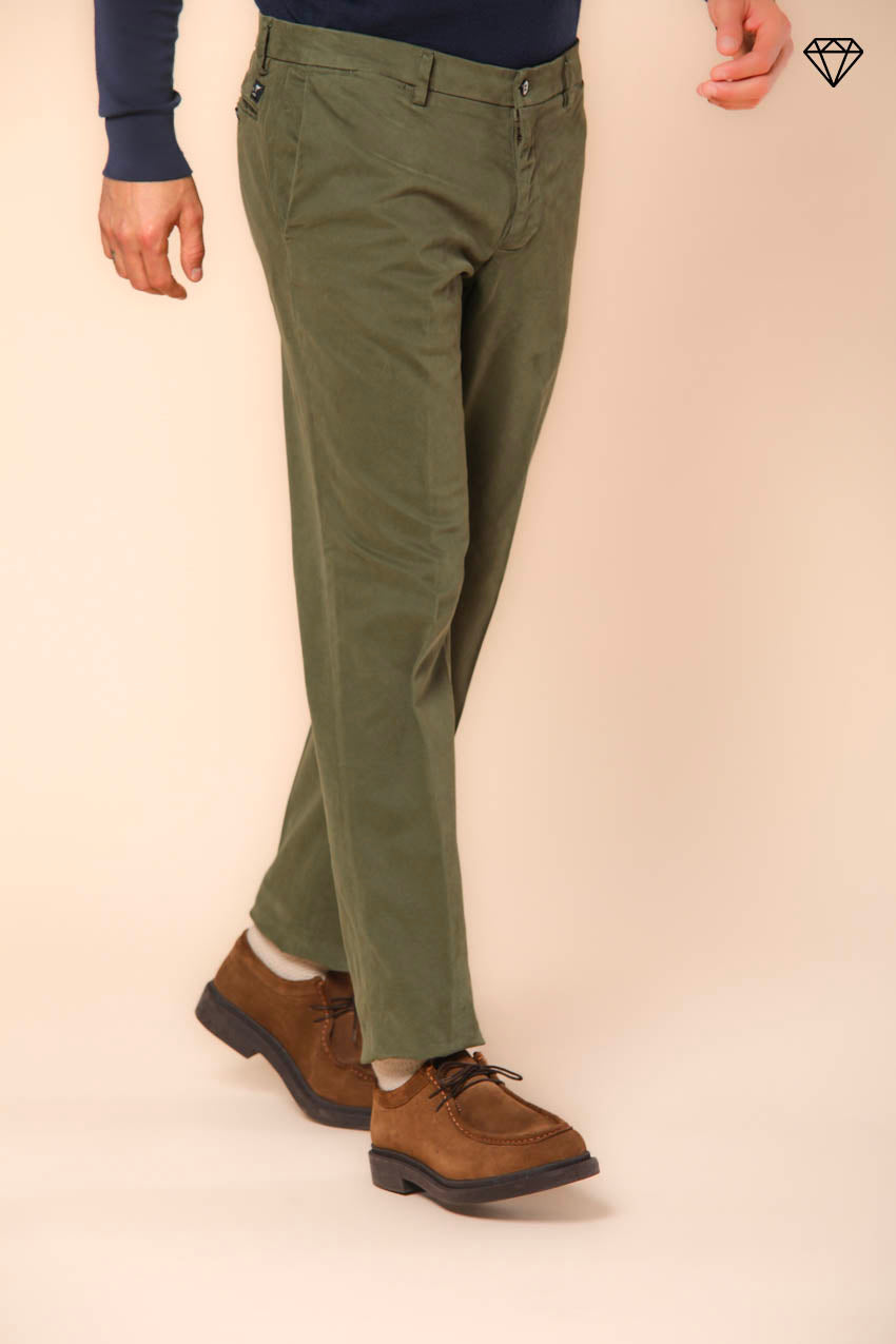 New York pantalone chino uomo in gabardina stretch regular fit ①