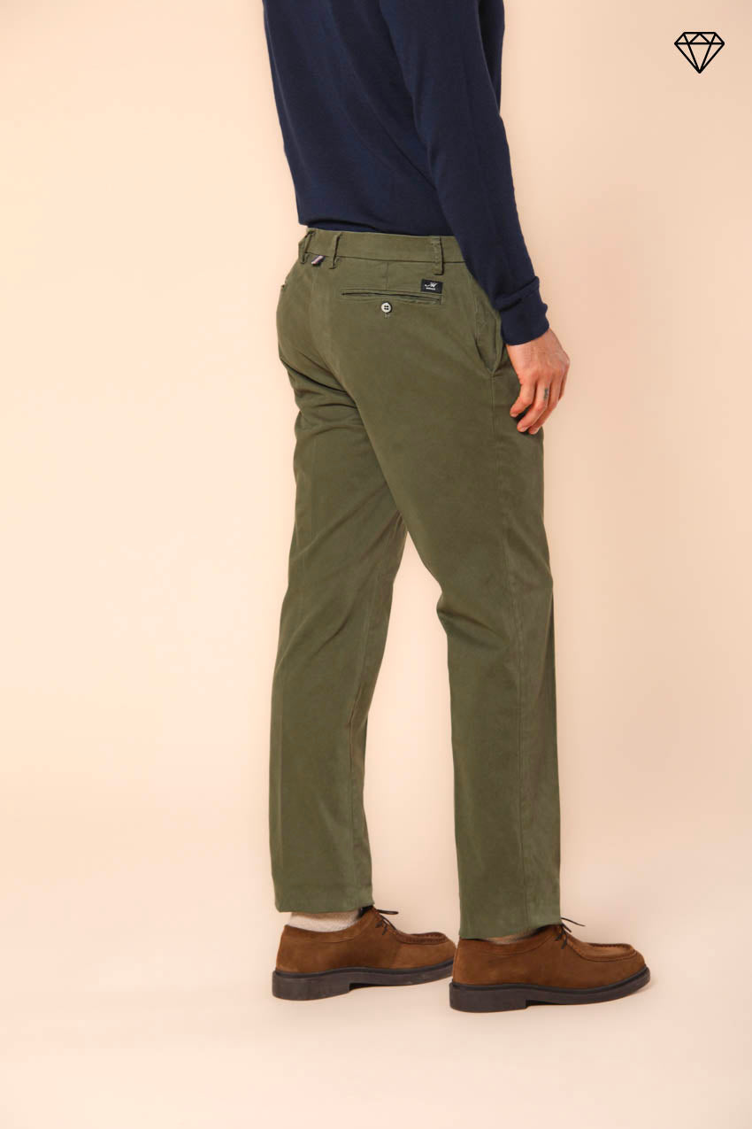 New York pantalone chino uomo in gabardina stretch regular fit ①