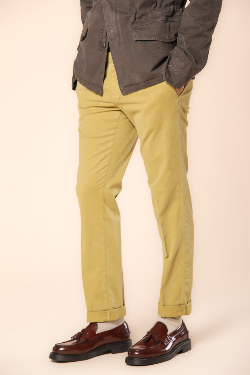 New York men's  chino pants in gabardine  stretch regular fit ①