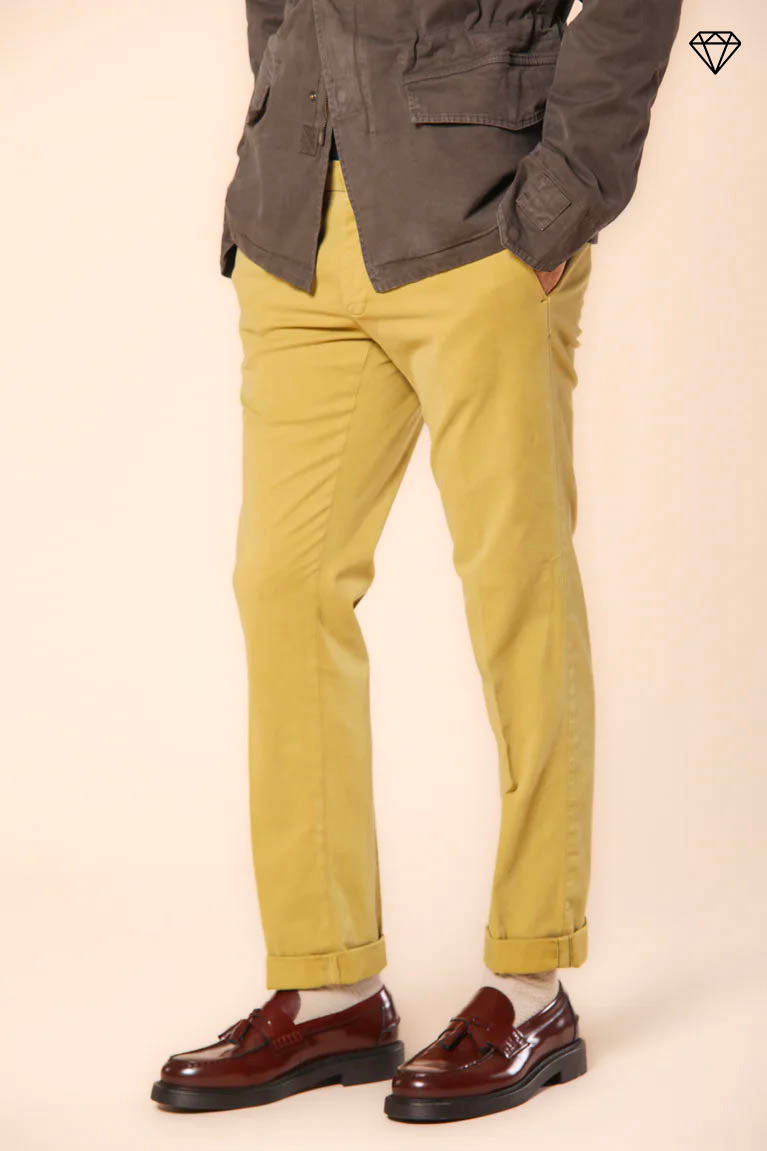 New York men's  chino pants in gabardine  stretch regular fit ①