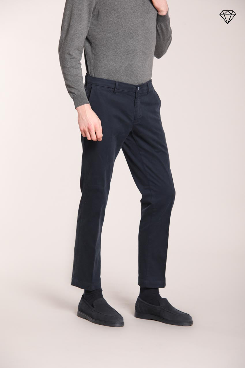 Foto 4 New York pantalone chino uomo in gabardina stretch regular fit ①