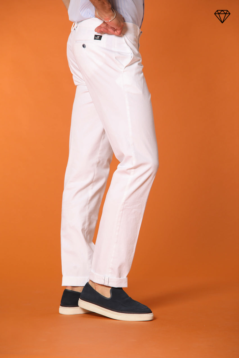 New York pantalone chino uomo in raso stretch regular fit ①