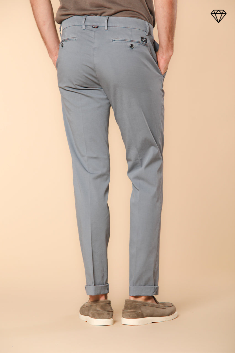 New York pantalón chino hombre en raso elástico regular fit ①