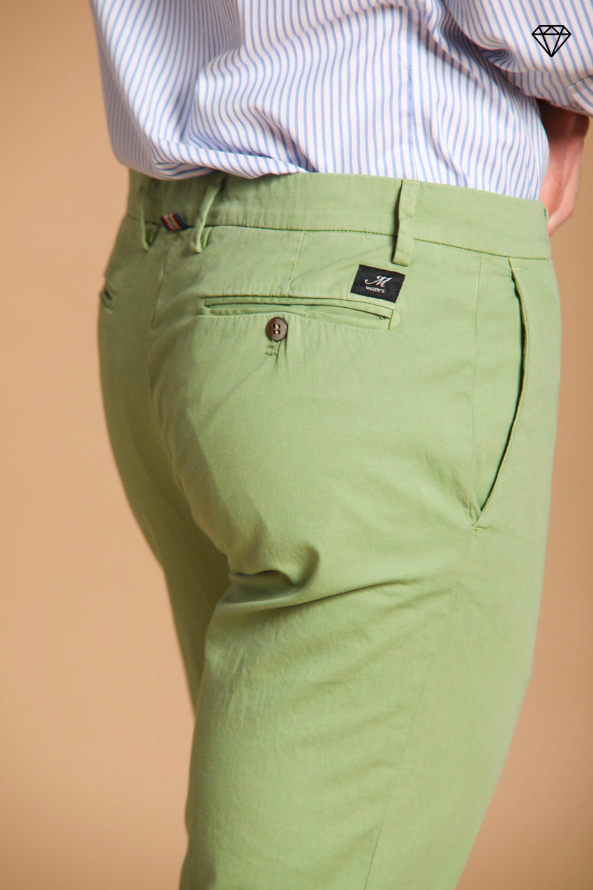 New York pantalón chino hombre en raso elástico regular fit ①