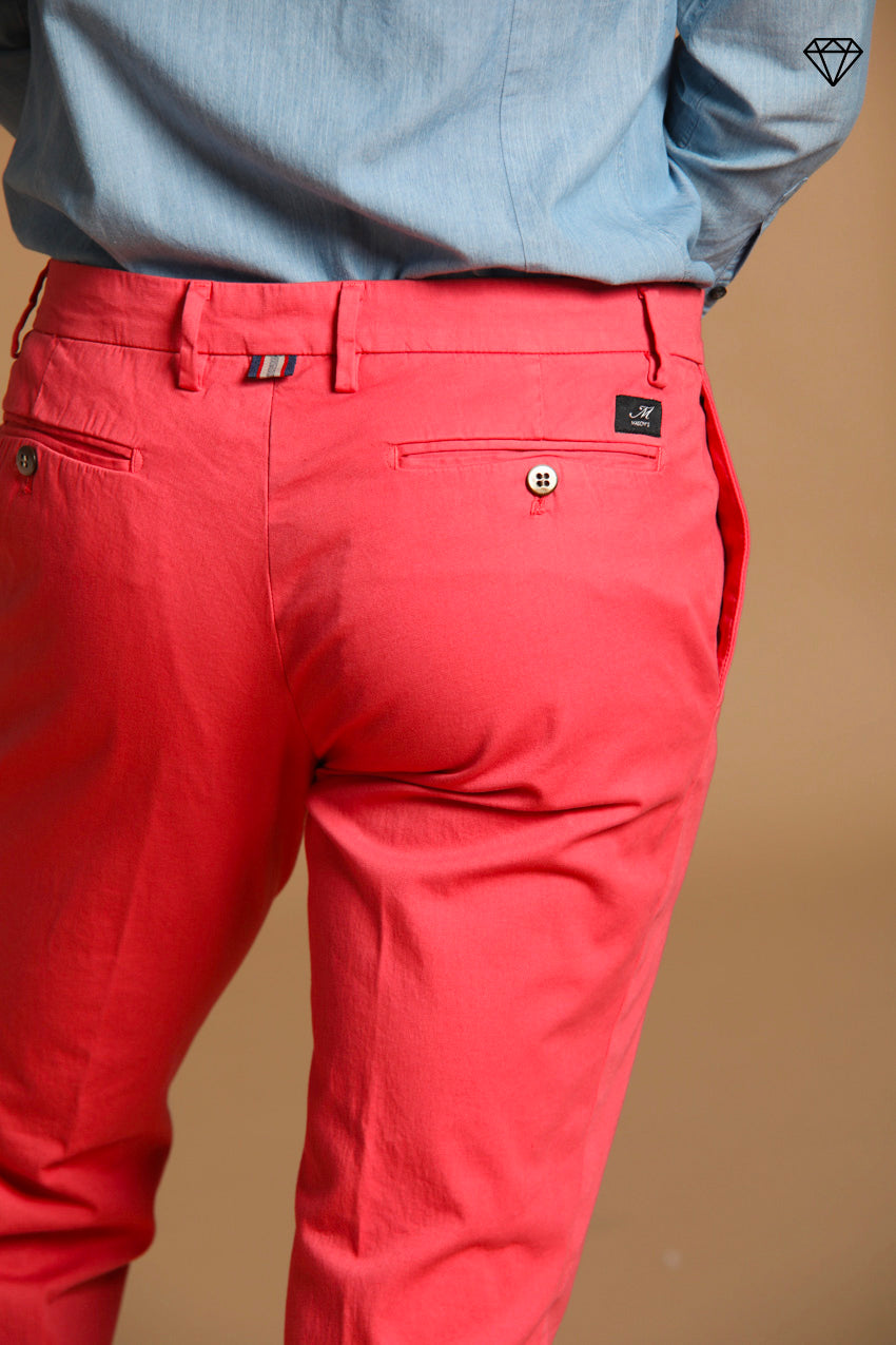 New York pantalón chino hombre en raso elástico regular fit ①