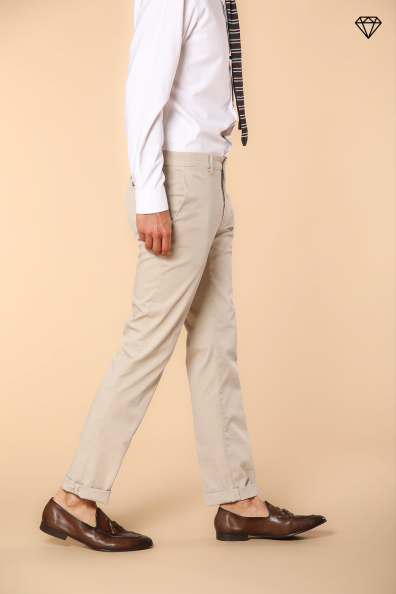 New York pantalone chino uomo in raso stretch regular fit ①