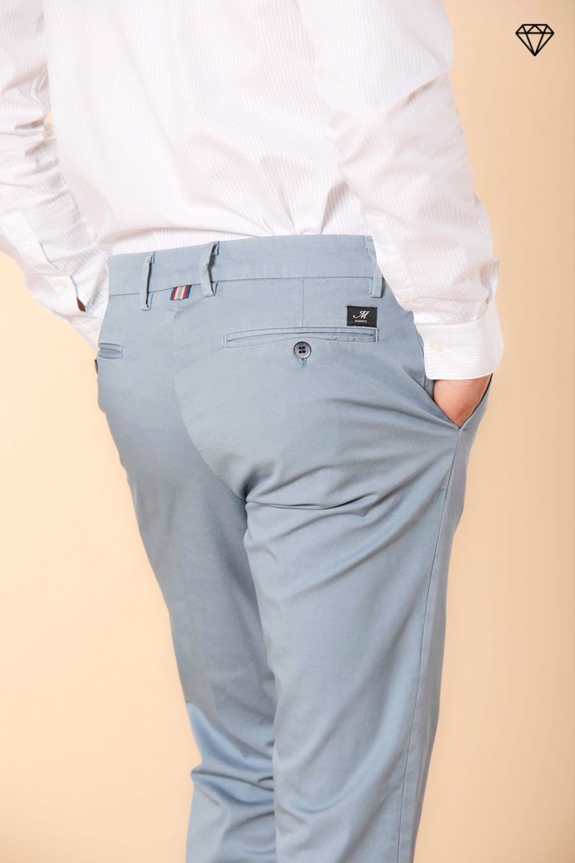 New York pantalón chino hombre en raso elástico regular fit ①