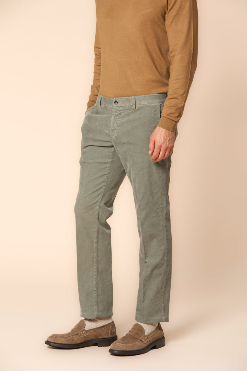 New York pantalón chino hombre en terciopelo 1000 rayas ajuste regualr