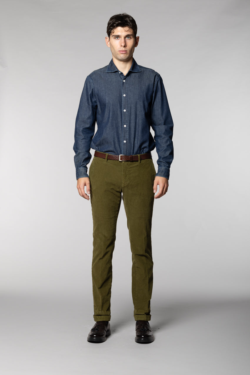 New York pantalón chino hombre en pana 1000 líneas regular fit
