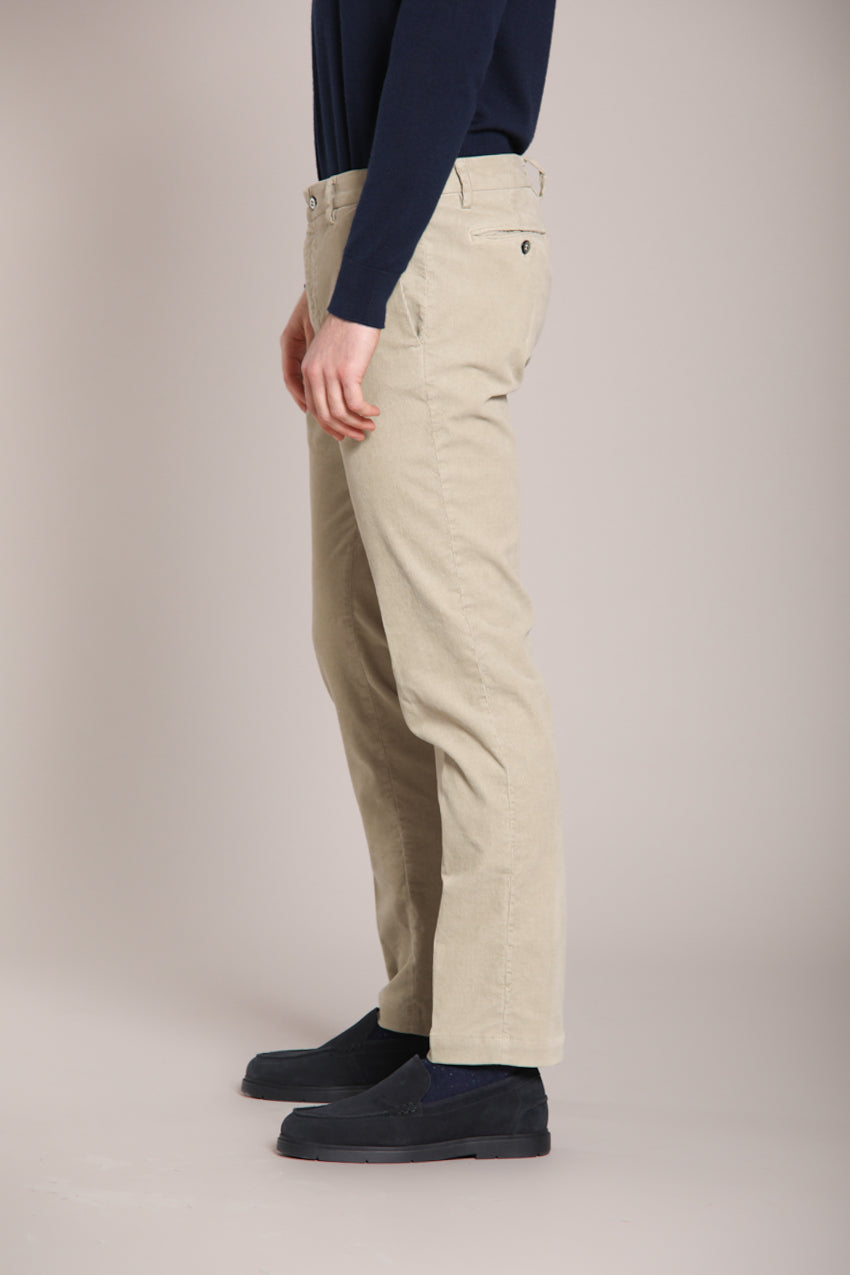 New York pantalone chino uomo in velluto 1000 righe regular fit