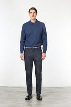 New York Winter pantalón chino de hombre en denim stretch, regular fit