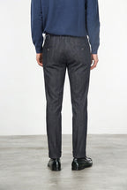 New York Winter pantalón chino de hombre en denim stretch, regular fit