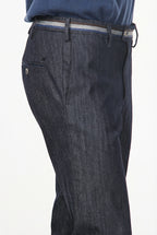 New York Winter pantalón chino de hombre en denim stretch, regular fit