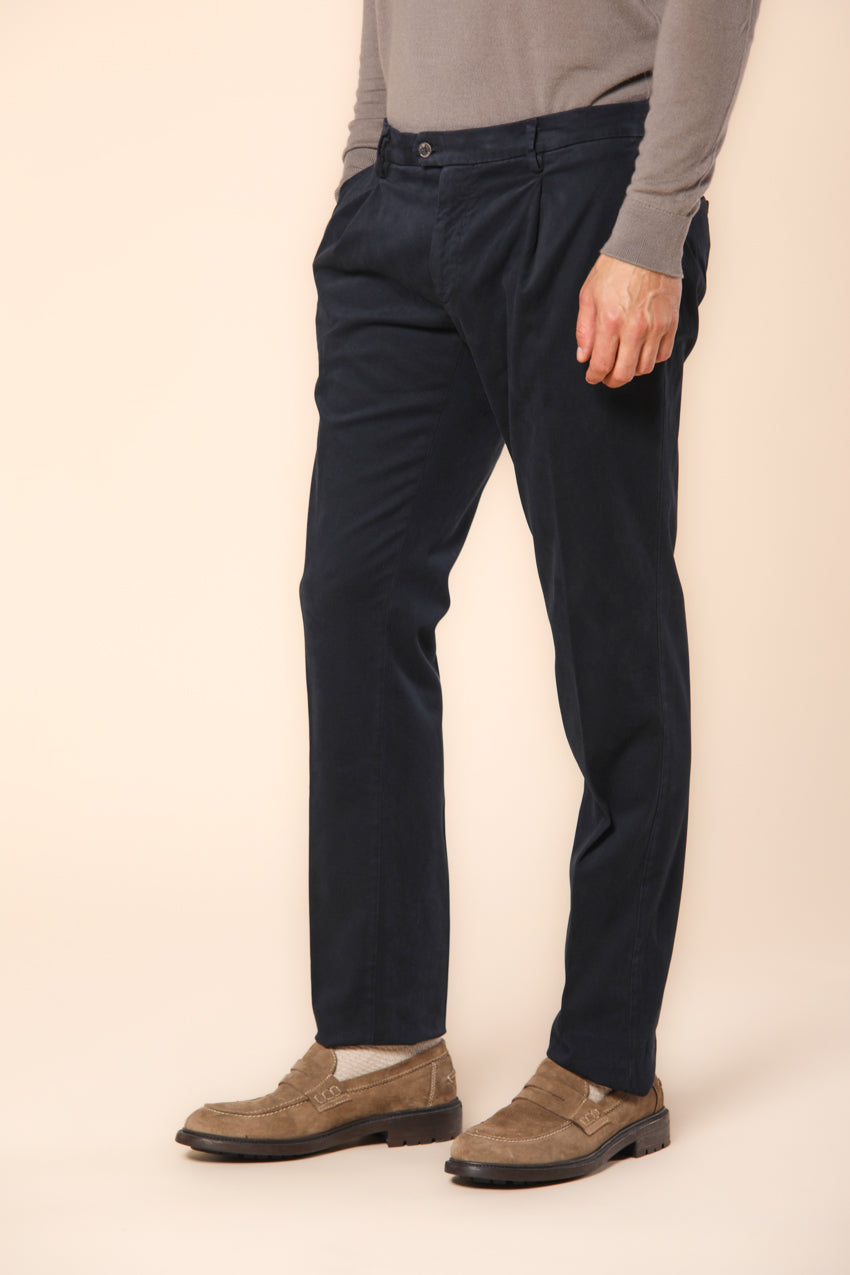 Genova pantalon chino homme en gabardine coupe régulière