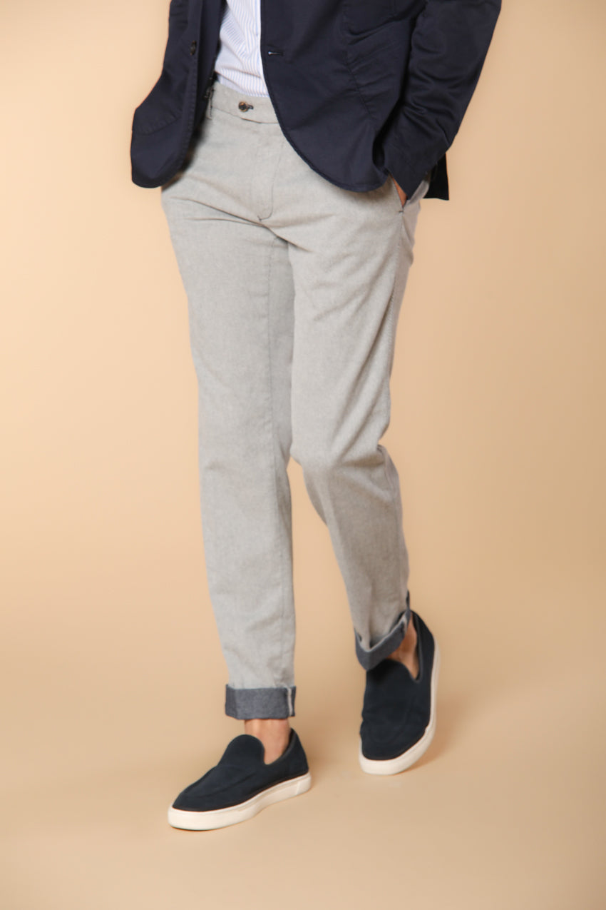 New York Sartoriale  pantalón chino hombre en algodón cover teñido en hilo regular fit