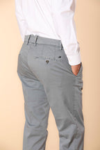 New York Times Elax pantalón chino para hombre en algodón chevron regular fit