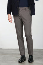 New York pantalone chino uomo fantasia occhio di pernice tinto filo regular fit
