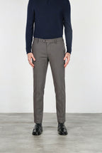 New York pantalone chino uomo fantasia occhio di pernice tinto filo regular fit
