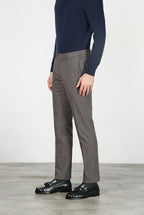 New York pantalone chino uomo fantasia occhio di pernice tinto filo regular fit