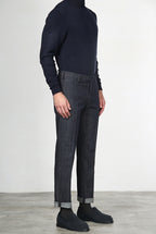 New York pantalón chino de hombre en denim stretch, regular fit